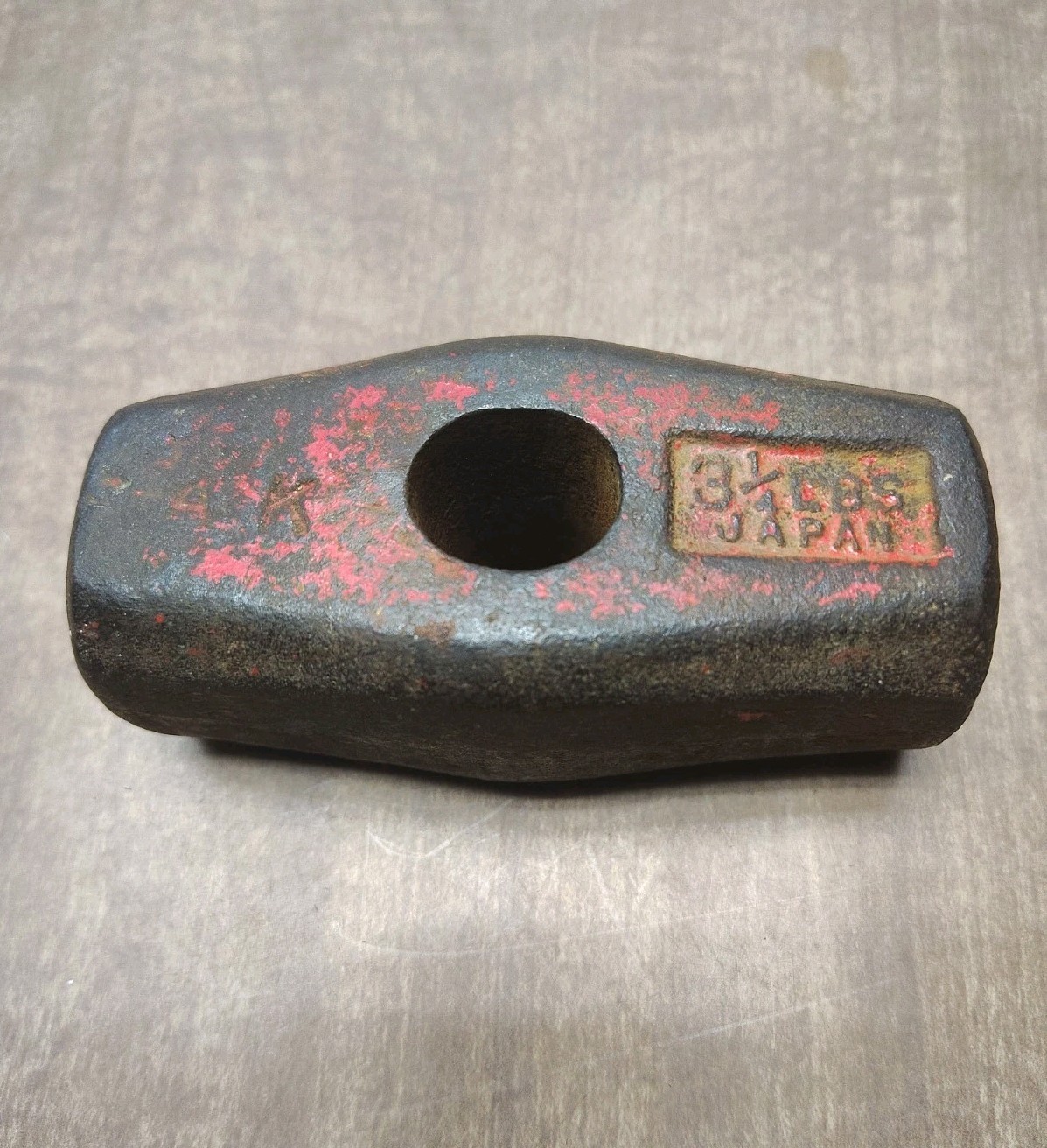 VTG Sledge Hammer Head Japan- 3 1/4 Lbs Length -4 1/4 Inches, Width-2 Inches