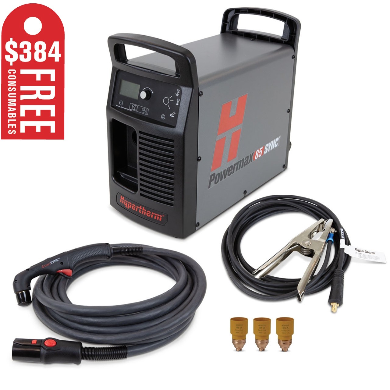 Hypertherm Powermax 85 SYNC Plasma Cutter with 50 ft. Handheld Torch 087184