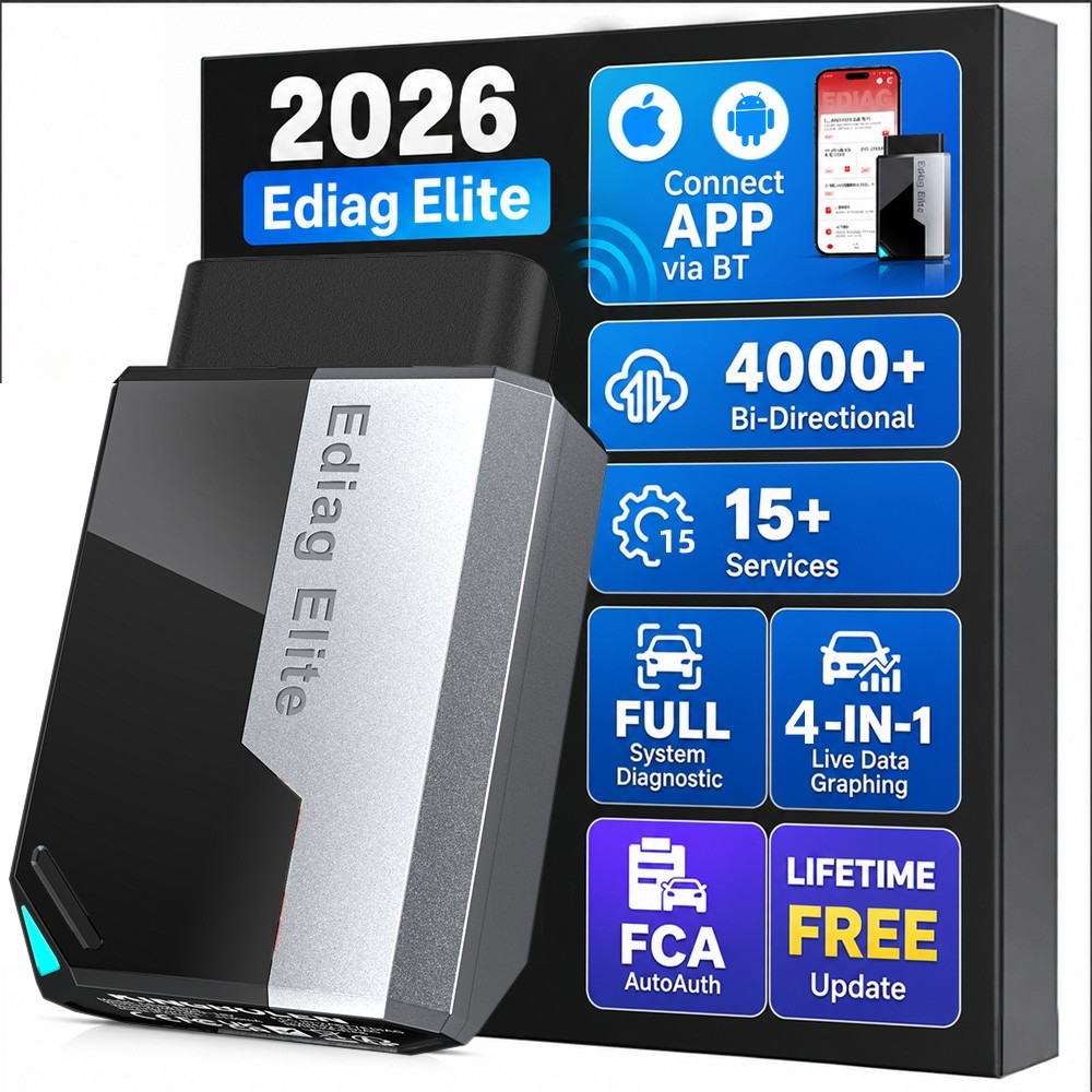 2026 Kingbolen Ediag Elite Car Diagnostic Tool Full System OBD2 Scanner ALL Free