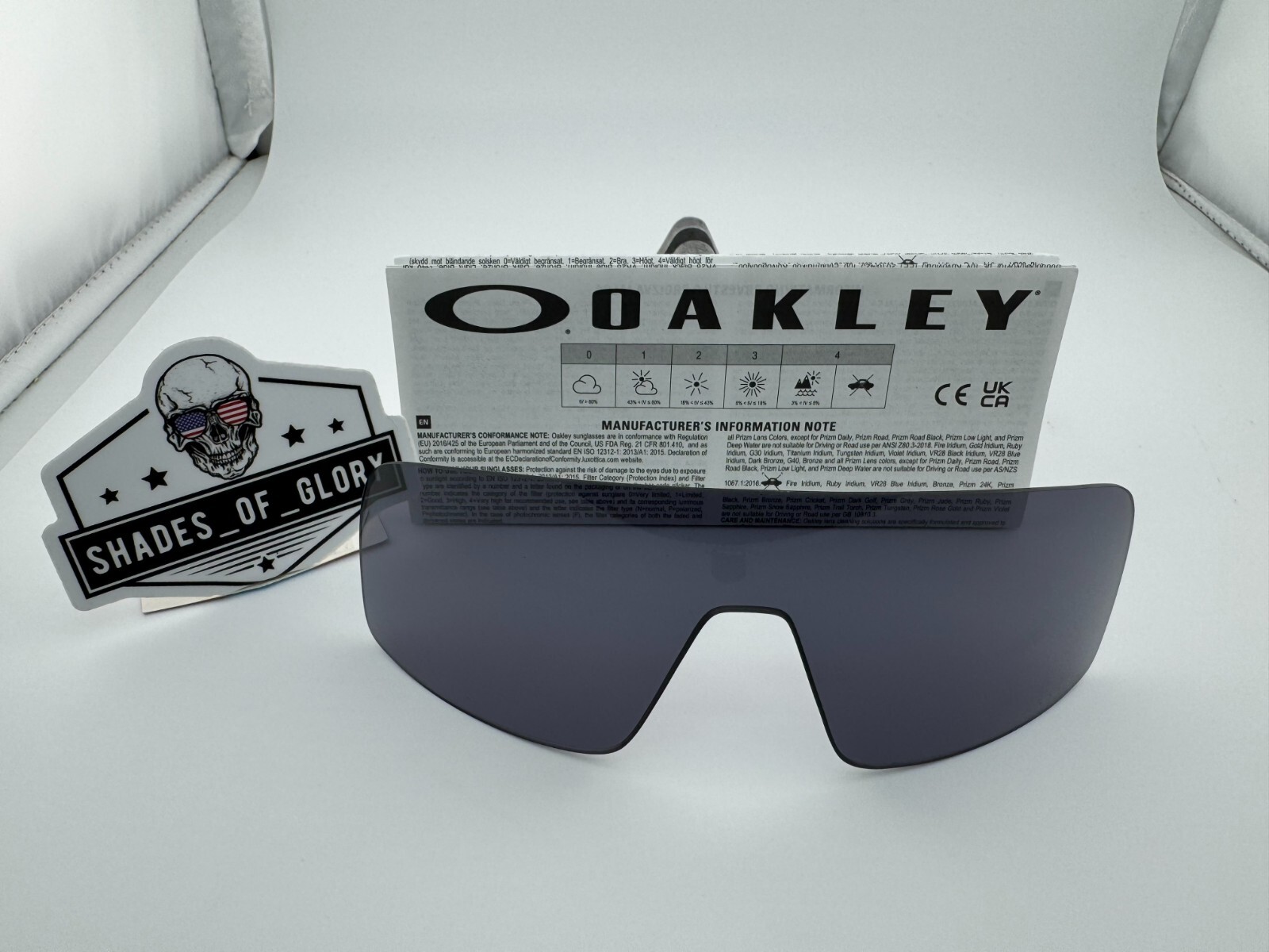 OAKLEY SUTRO PRIZM GREY SUNGLASSES LENS AUTHENTIC REPLACEMENT OEM OO9406 SHIELD