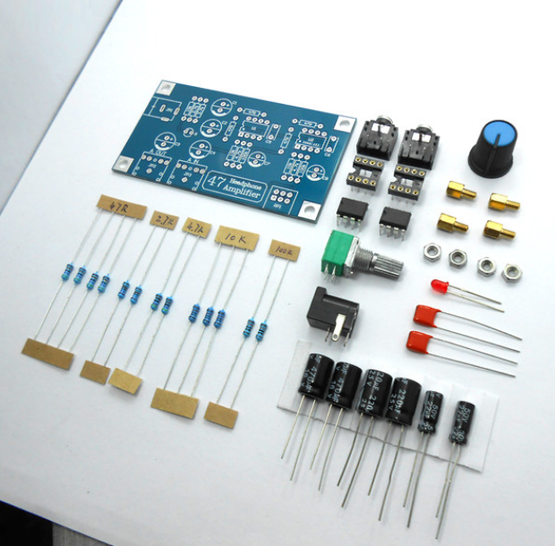 Headphone Amplifier Board Kits DIY Amplifier Module with Case for 47 Accessories
