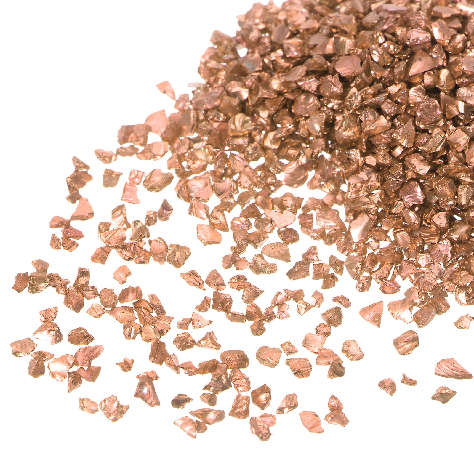 10pcs Crushed Glass Chips 2-4mm x 100g Irregular Metallic Glass Brown