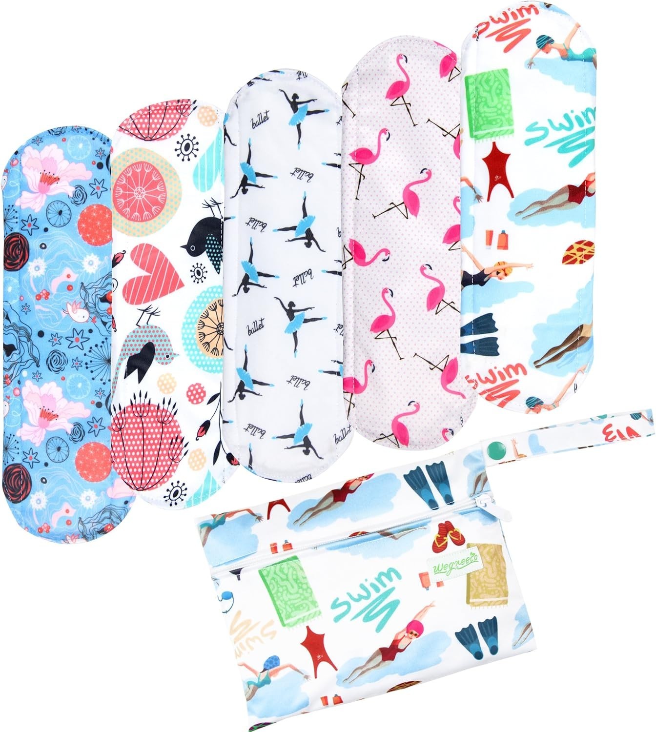 Charcoal Reusable Menstrual Pads for Women - Reusable Sanitary Pads | Reusable P