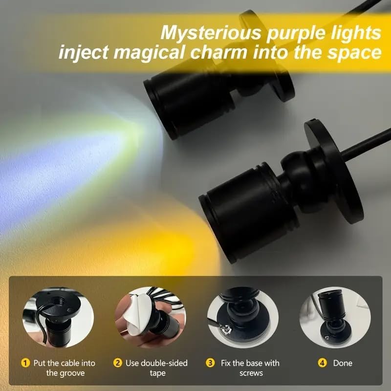 USB Powered Mini Spotlights for Displays 2-Pack – 5V Small 2PACK Warm Light