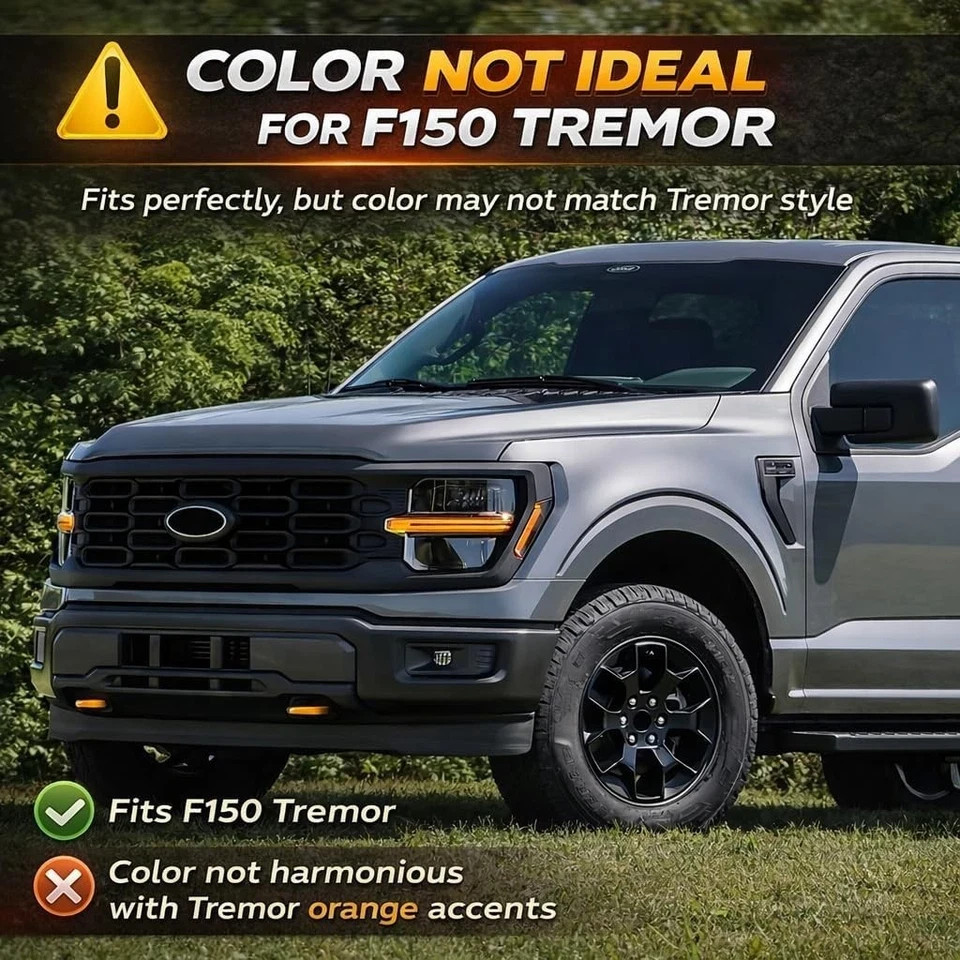 Tow Hook Covers Compatible with 2004-2026 F150 Accessories F150 Tremor Orange