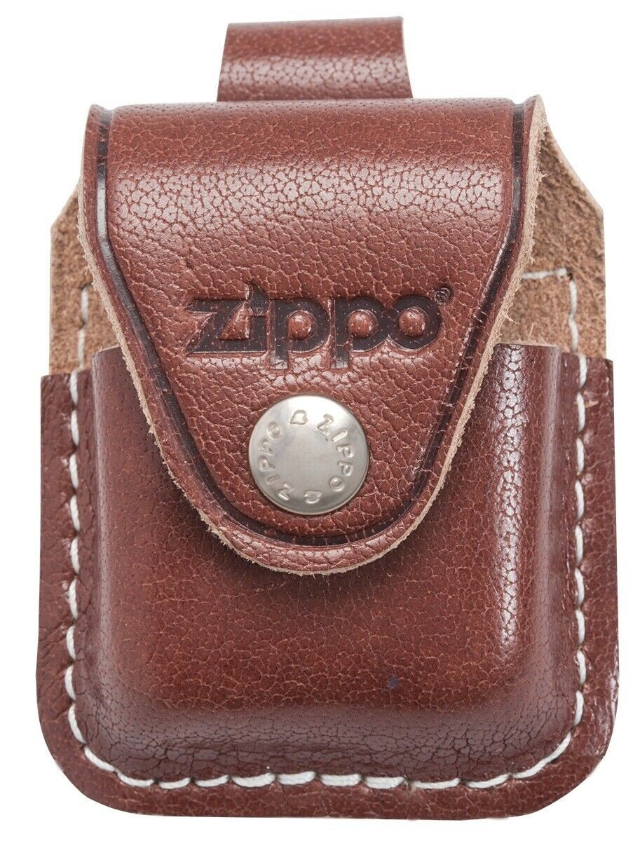 Zippo LPLB, Brown Leather Lighter Loop Pouch, NEW