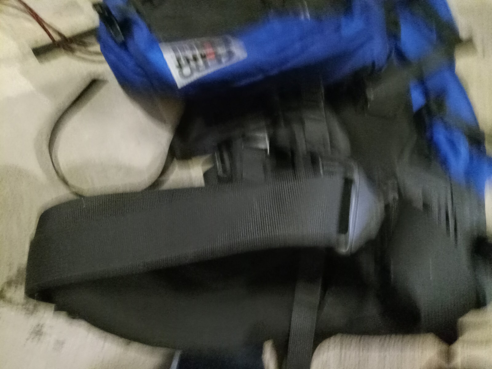 Zero Point Nylon Climbing Backpack Blue And Black