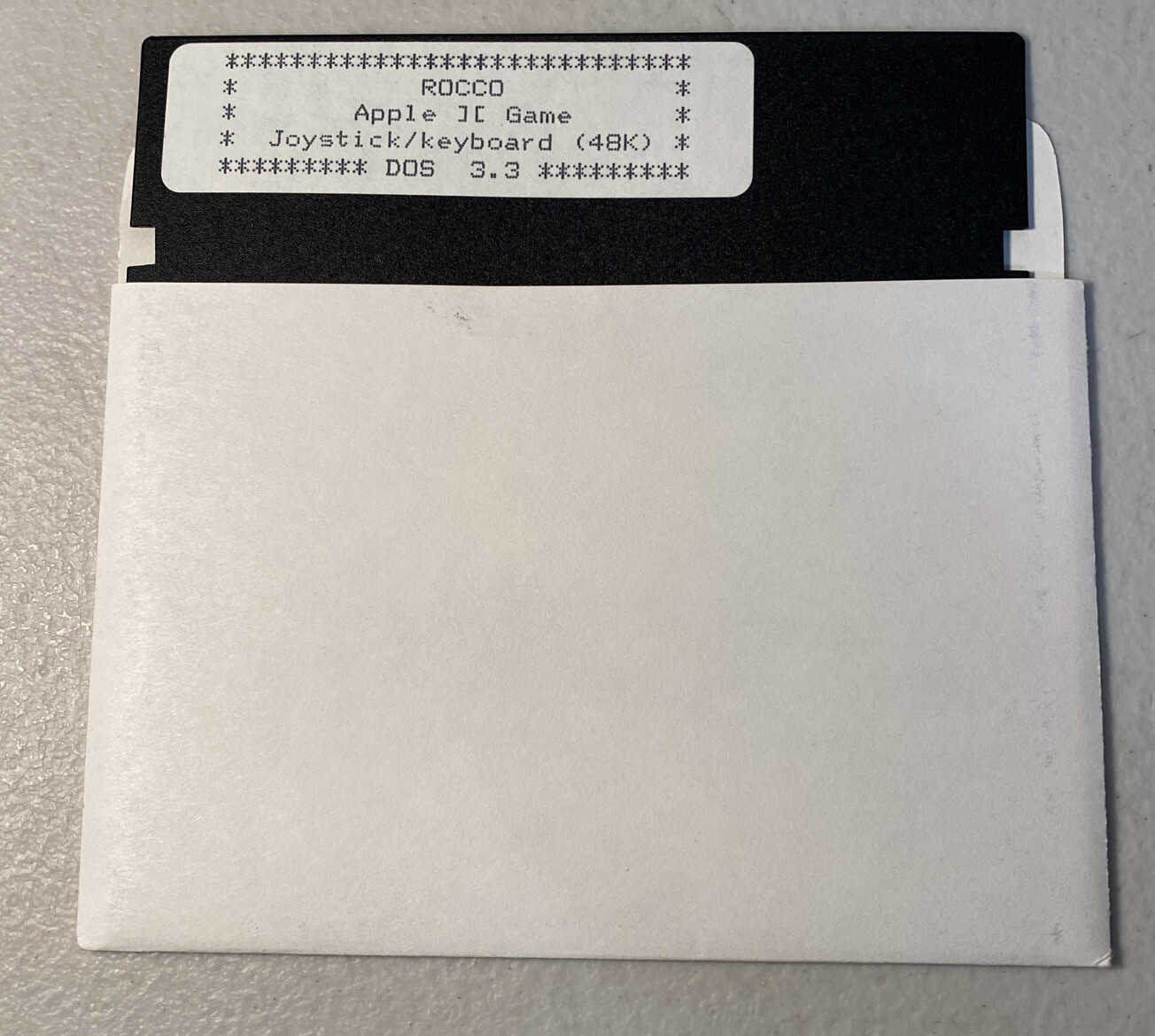 Rocco & Tic-Tac-Pole Apple II Dos 3.3 Games Software 5.25” Floppy Disk