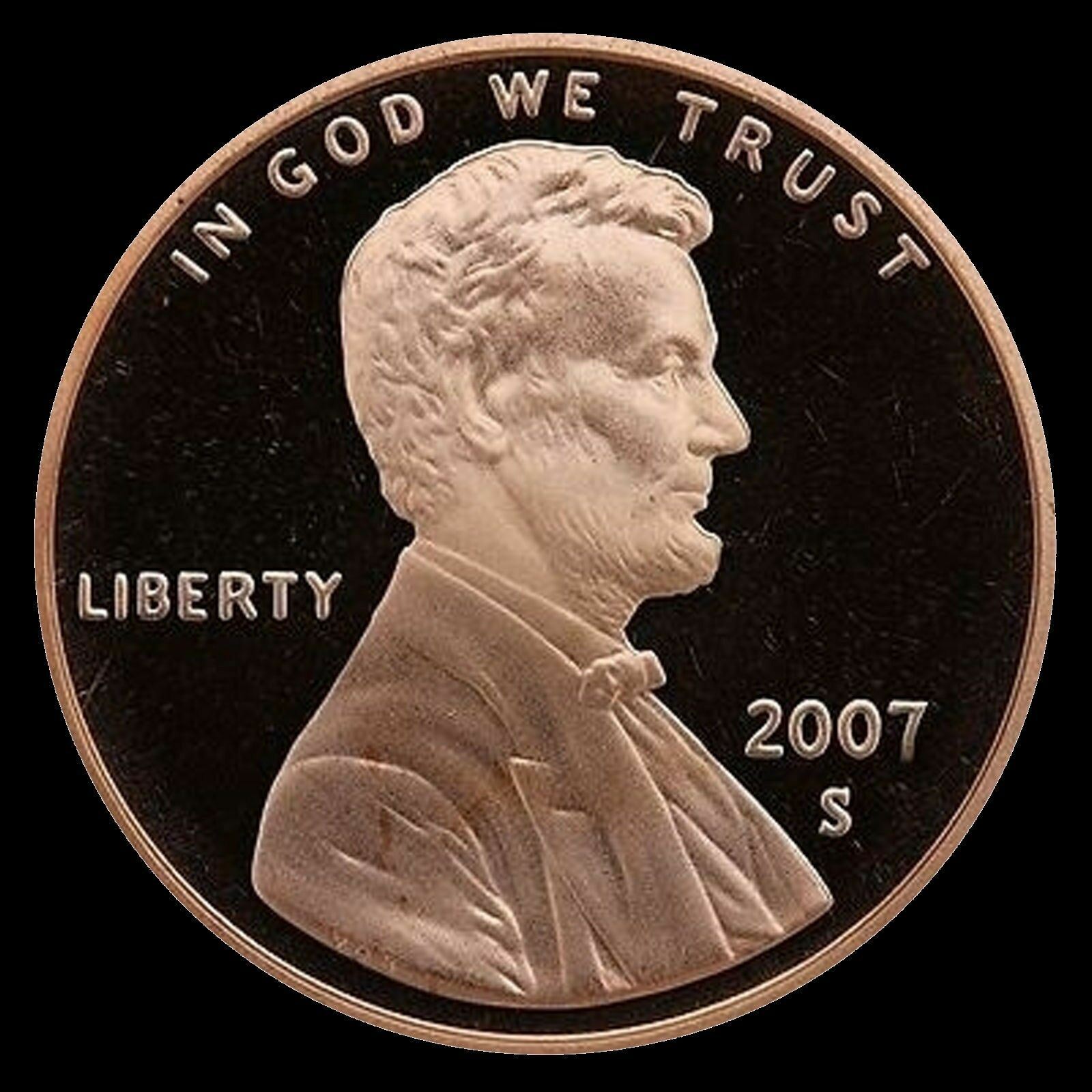 2007 S Lincoln Cent Gem Deep Cameo PROOF Penny US Mint Coin Beautiful!
