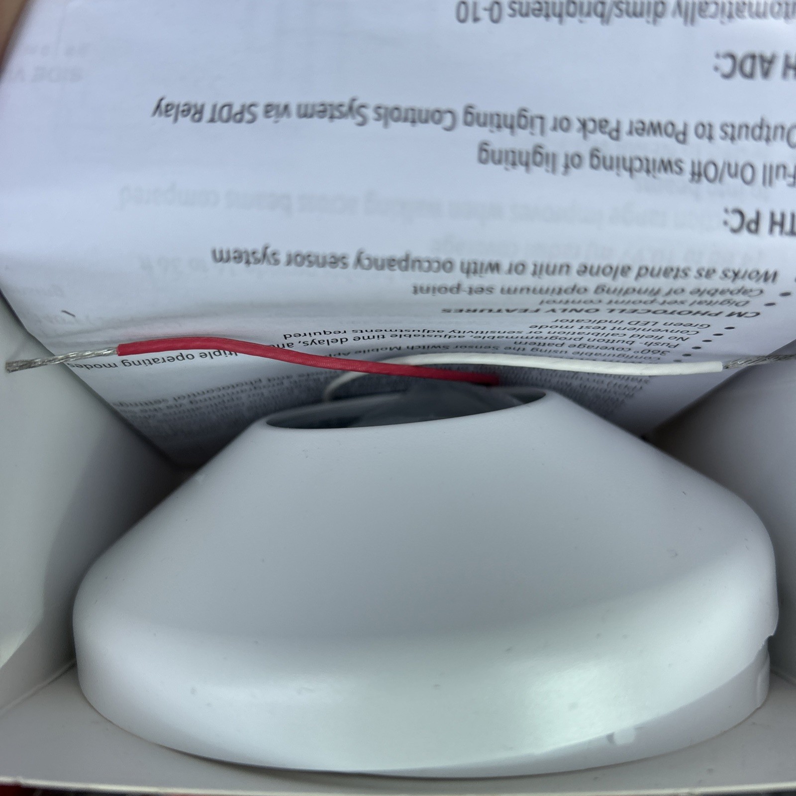 Sensor Switch CM PDT 10 Occupancy Sensor Extended Range NIB- White
