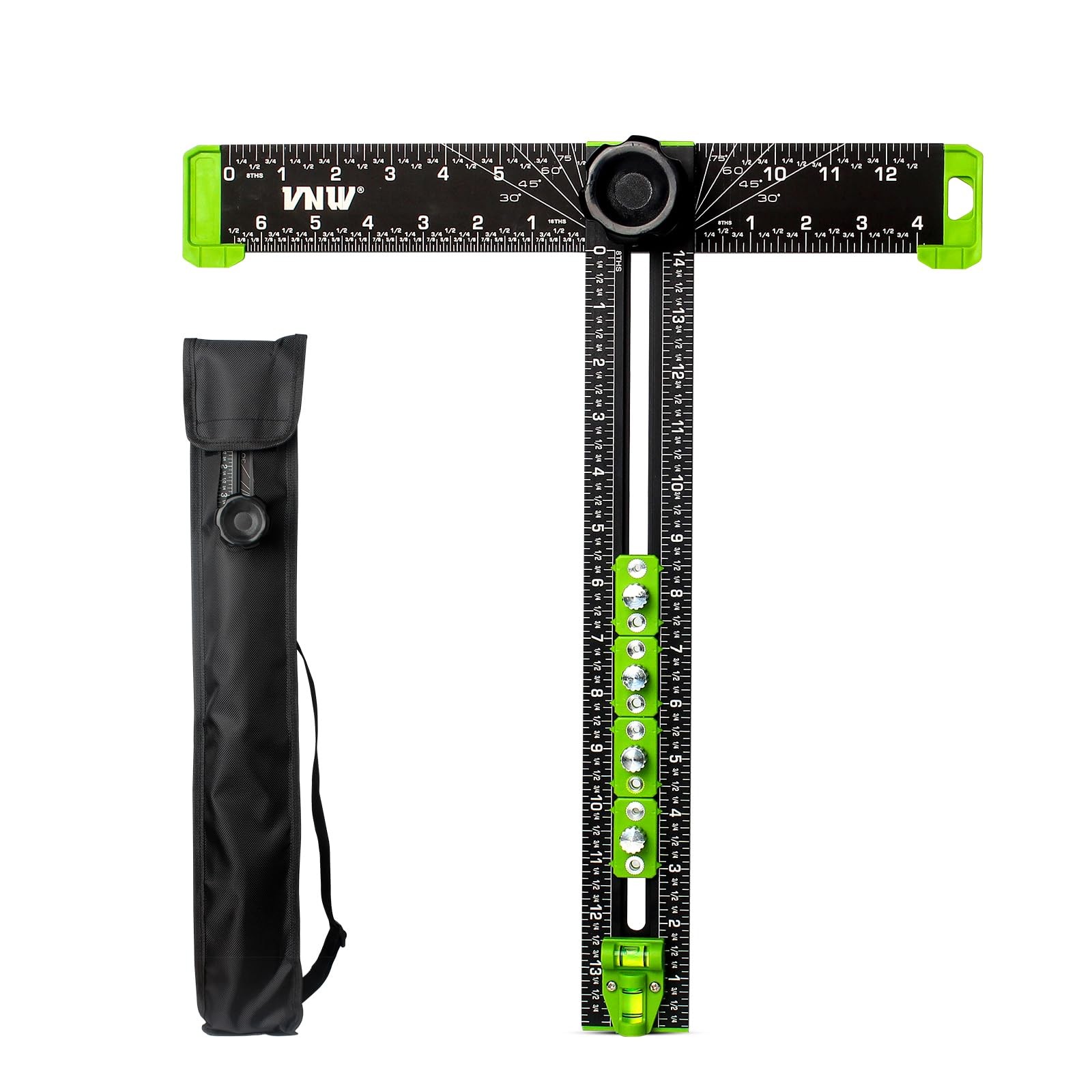 16Inch Adjustable Aluminum Drilling Positioning Ruler,Multifunction T-Square,...