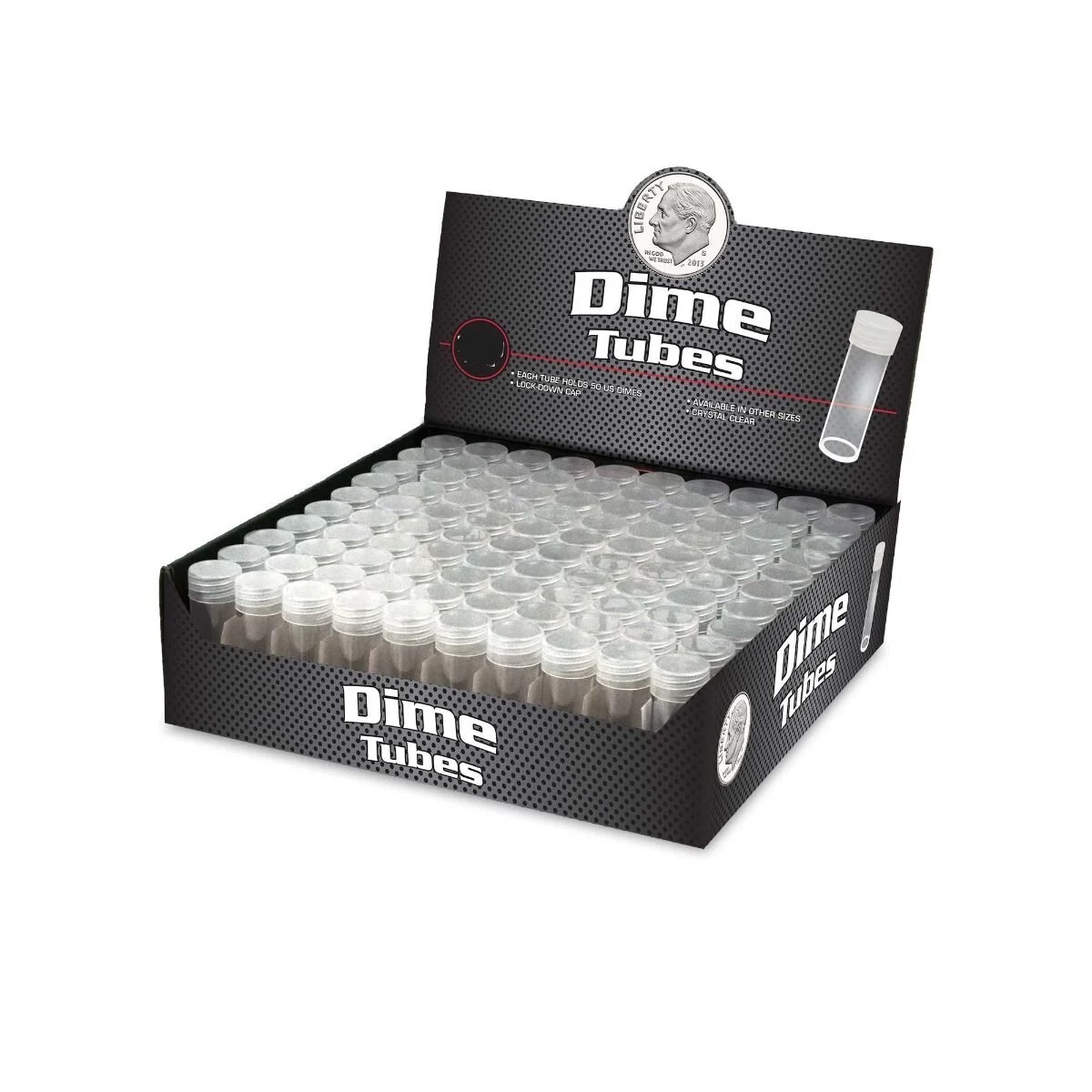 NEW 5pk BCW Coin Tube- Dime