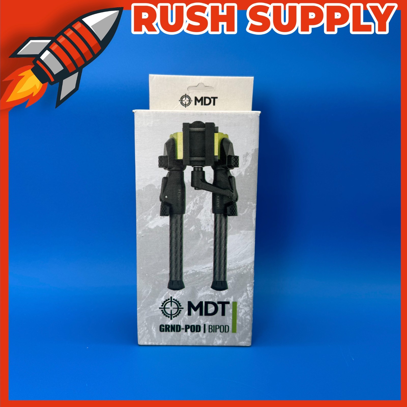 New MDT Bipod Chassis GRND Pod Picatinny Carbon Fiber Black 105560-BLK