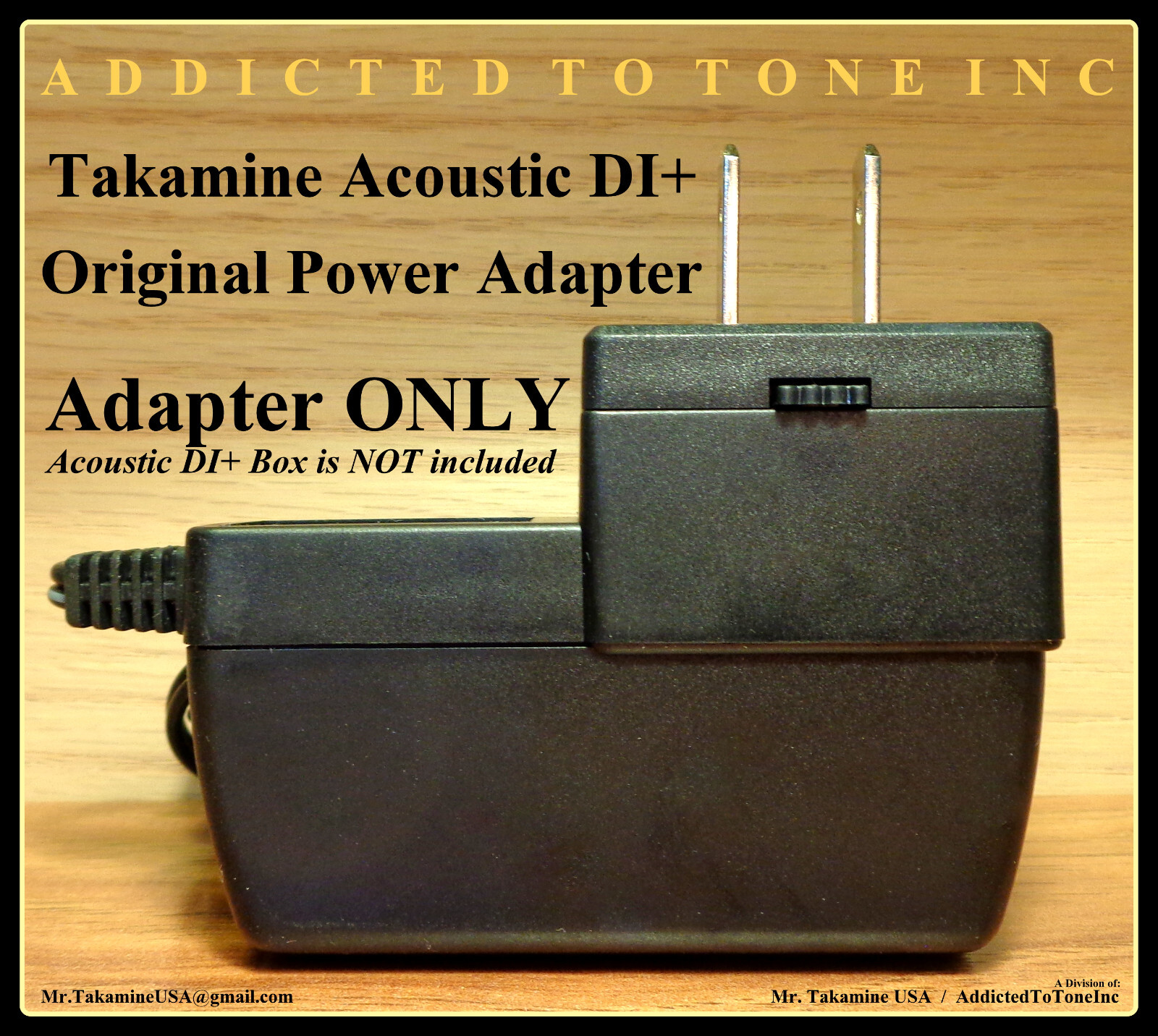 Takamine Acoustic DI+ Original Power Adapter / NOS / Adapter or Insert ONLY