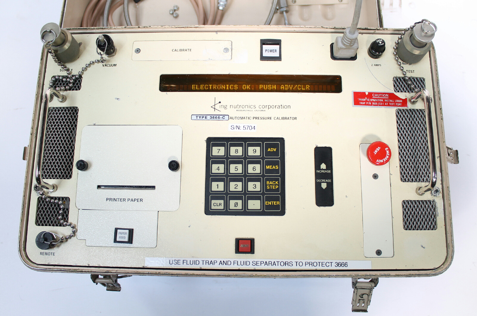 King Nutronics 3666 Automatic Pressure Calibration System with Accessory Kit
