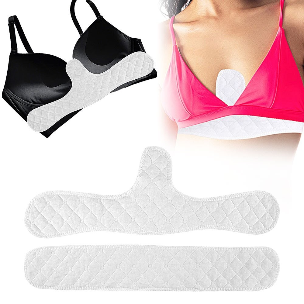 Cotton Bra Liners Reusable Under Breast Sweat Pads For Underboob Tummy TL