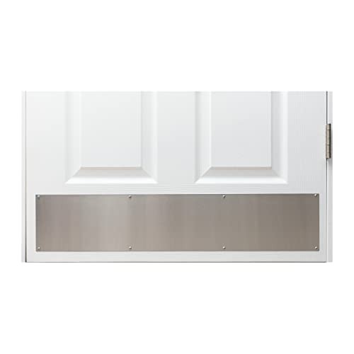 Stainless Door Kick Plate, 6" x 28" Size, for Door Widths 30"+