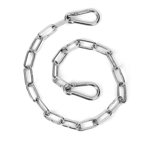 Gate Chain Lock, 20 Inch Stainless Steel Gate Link Chain Lock with Both-Ended