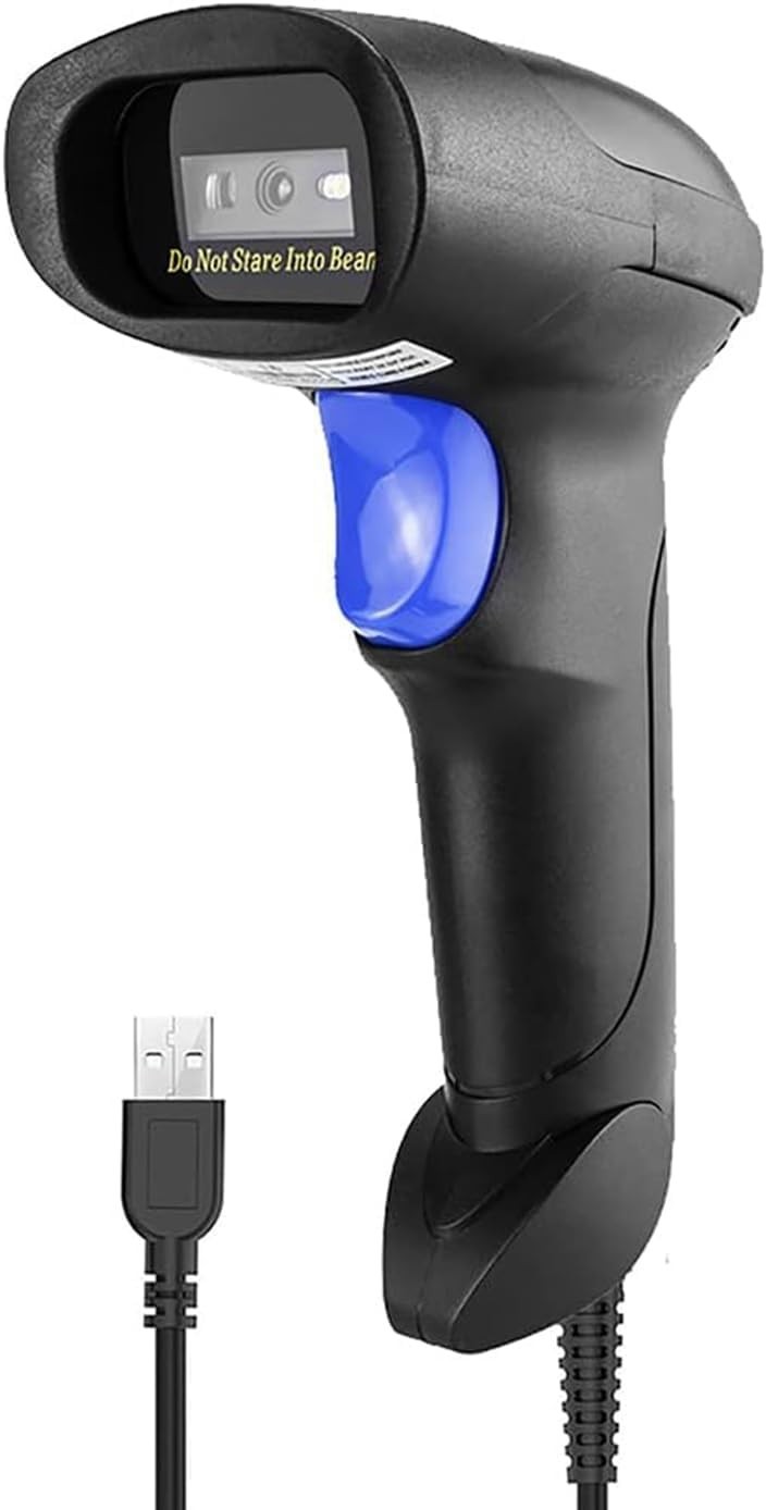 USB 1D Barcode Scanner, Handheld Wired CCD Barcode Reader | Supports Screen S...