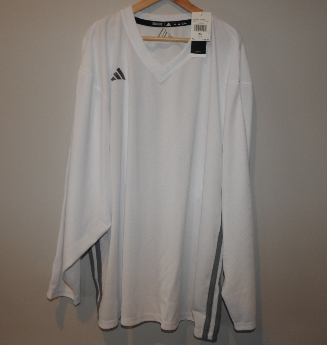 Adidas White Team A STK2 Blank Hockey Jersey New Mens Sizes