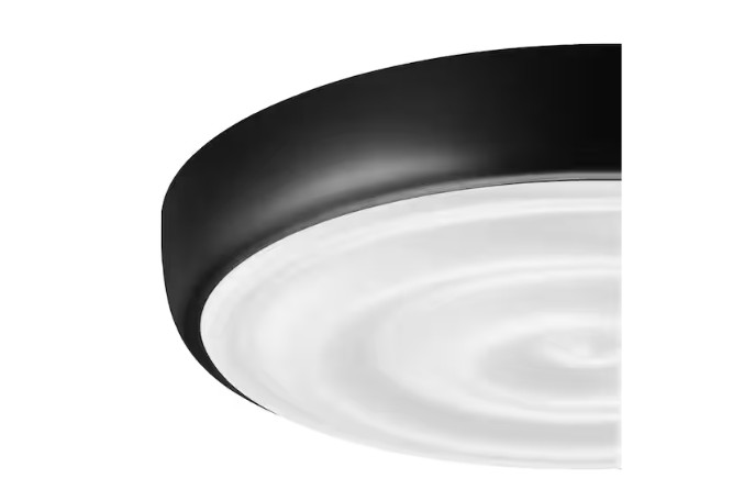 Commercial Electric 15" Matte Black LED Ceiling Flush Mount Adjustable CCT
