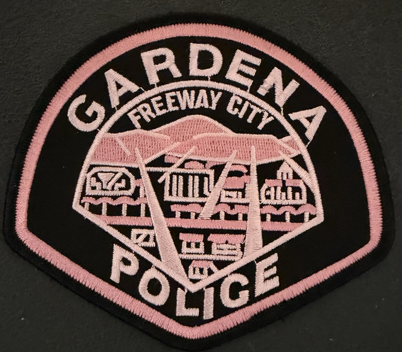 California Pink Police Patch. Gardena