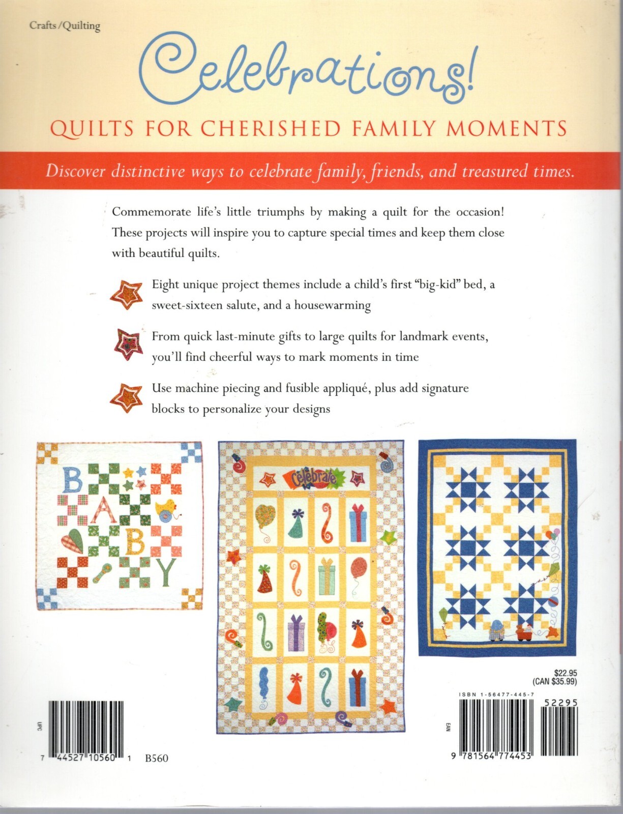 Patchwork Place CELEBRATIONS! QUILTS FOR FAMILY MOMENTS Quilt Pattern Paperback