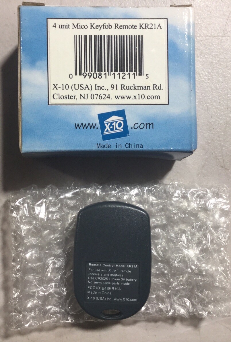 (2) X-10 4 Unit Micro Keyfob Remote Model KR21A