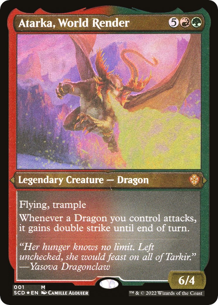 Atarka, World Render (Foil Etched) - 1 - NM Foil - Starter Commander Decks - MTG