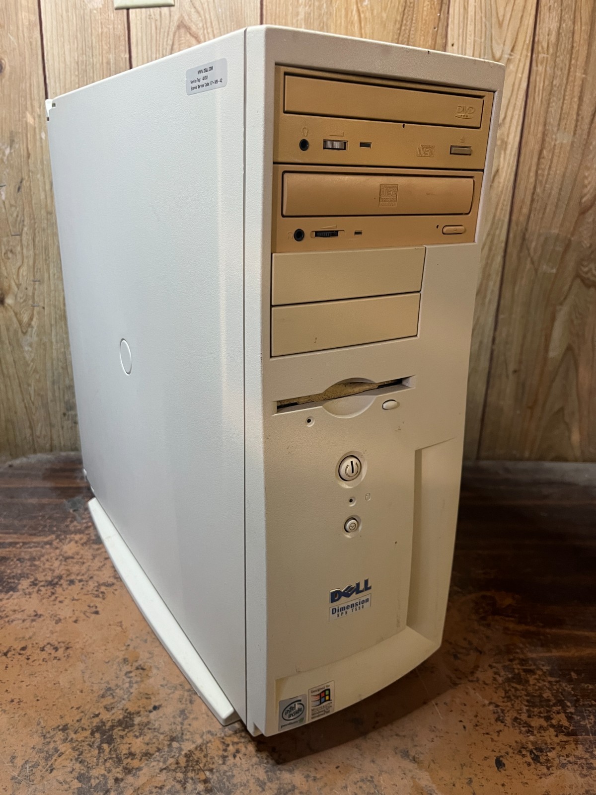 Vintage Dell Dimension XPS T550 Retro Gaming Computer ISA PCI AGP Serial Floppy