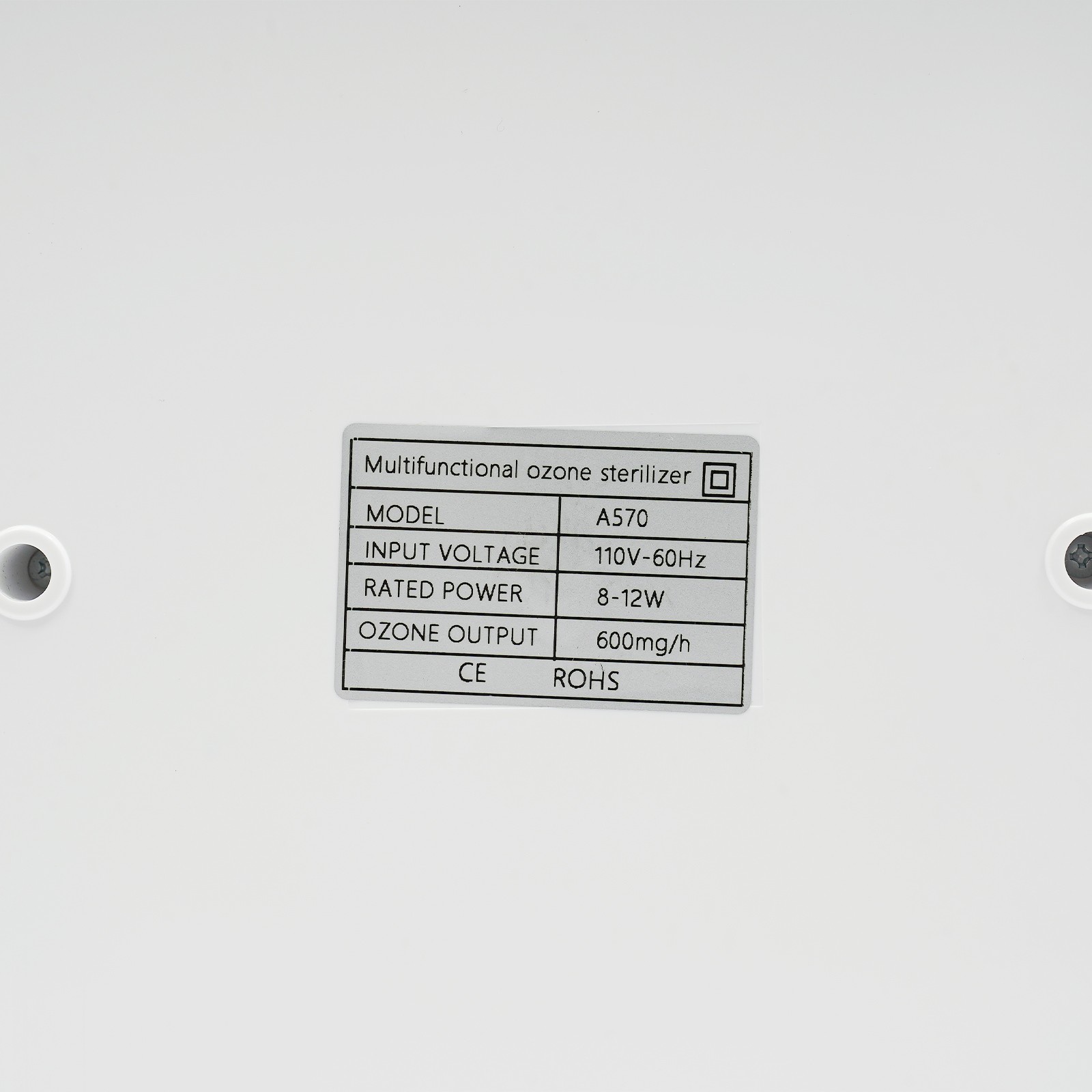 600mg/h Food Vegetable Sterilizer Ozone Generator Ozonator Air Purifier Water
