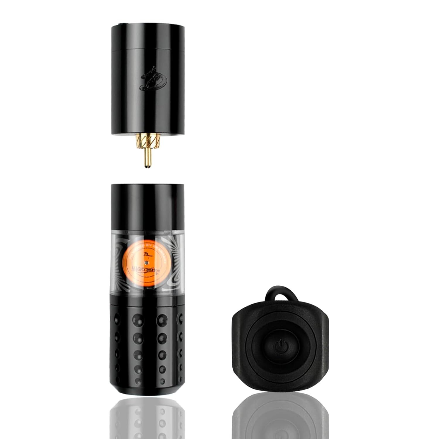 Rotary Wireless Tattoo Pen Brushless Motor W/ Ring Switch Digital Tattoo Machine