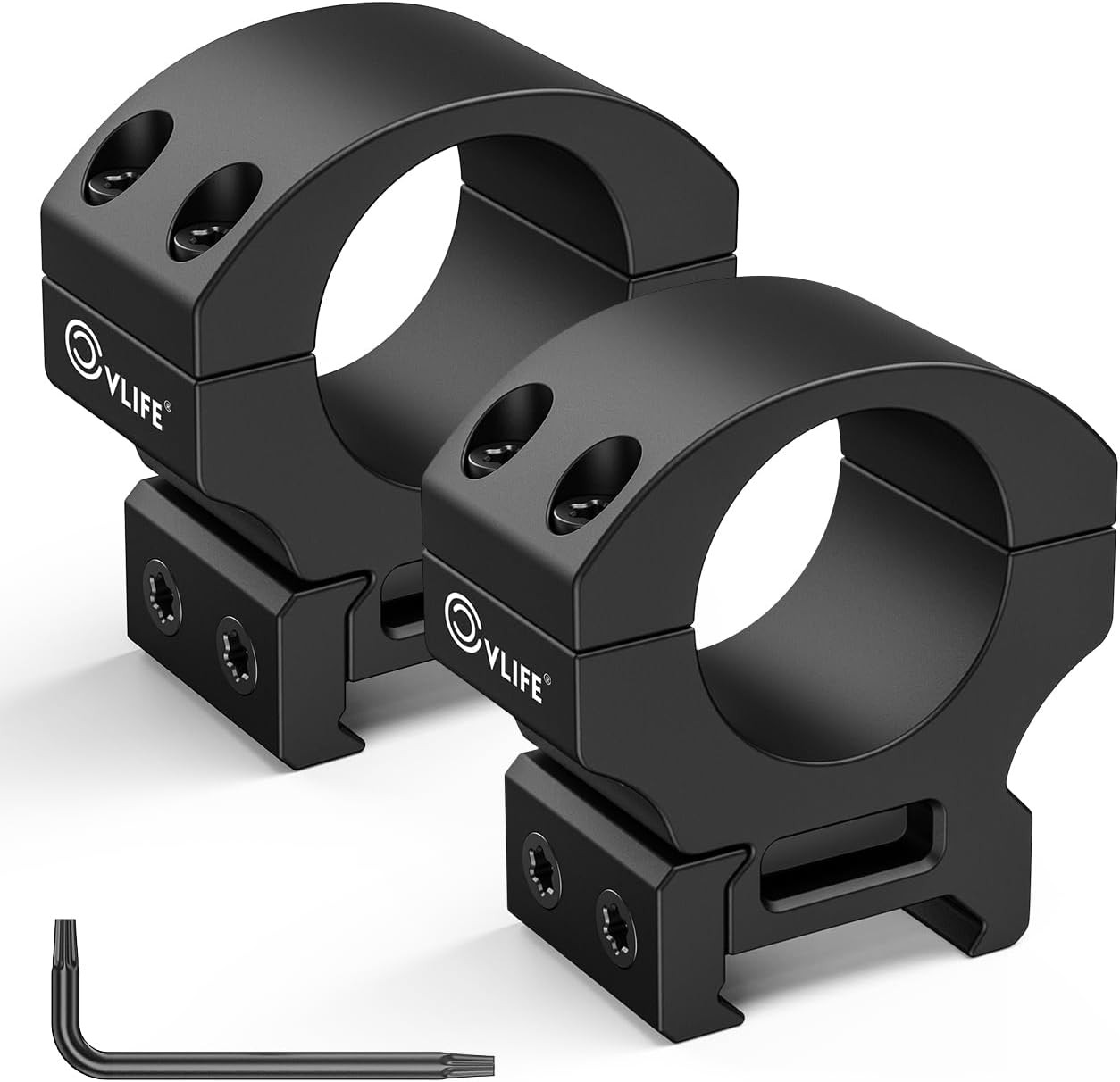 CVLIFE Precision 1 Inch Scope Rings Mount - 2 Pieces Medium, Matte Black
