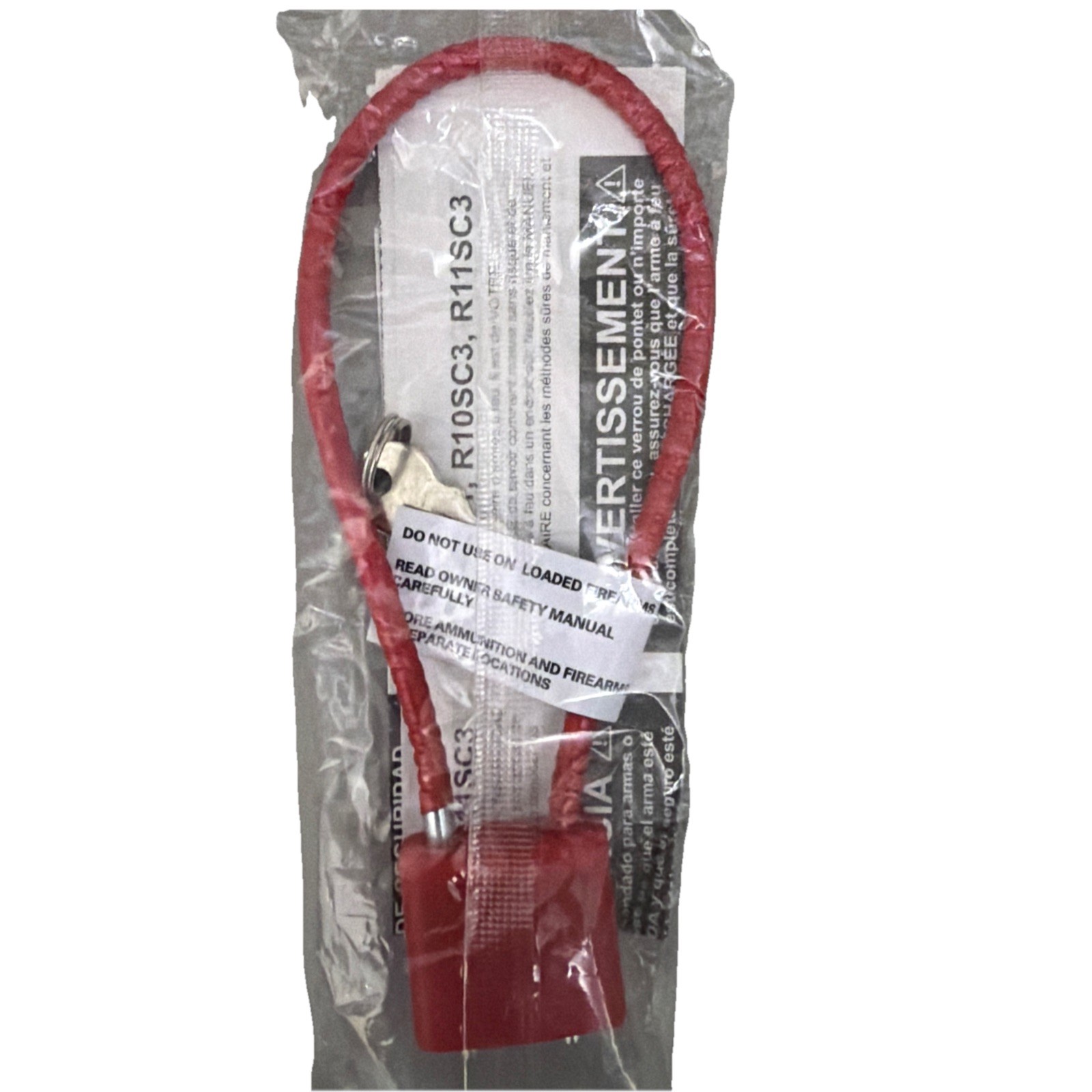 Regal Firearms Orange/Red Glock 15" Gun Cable Lock R11SC3