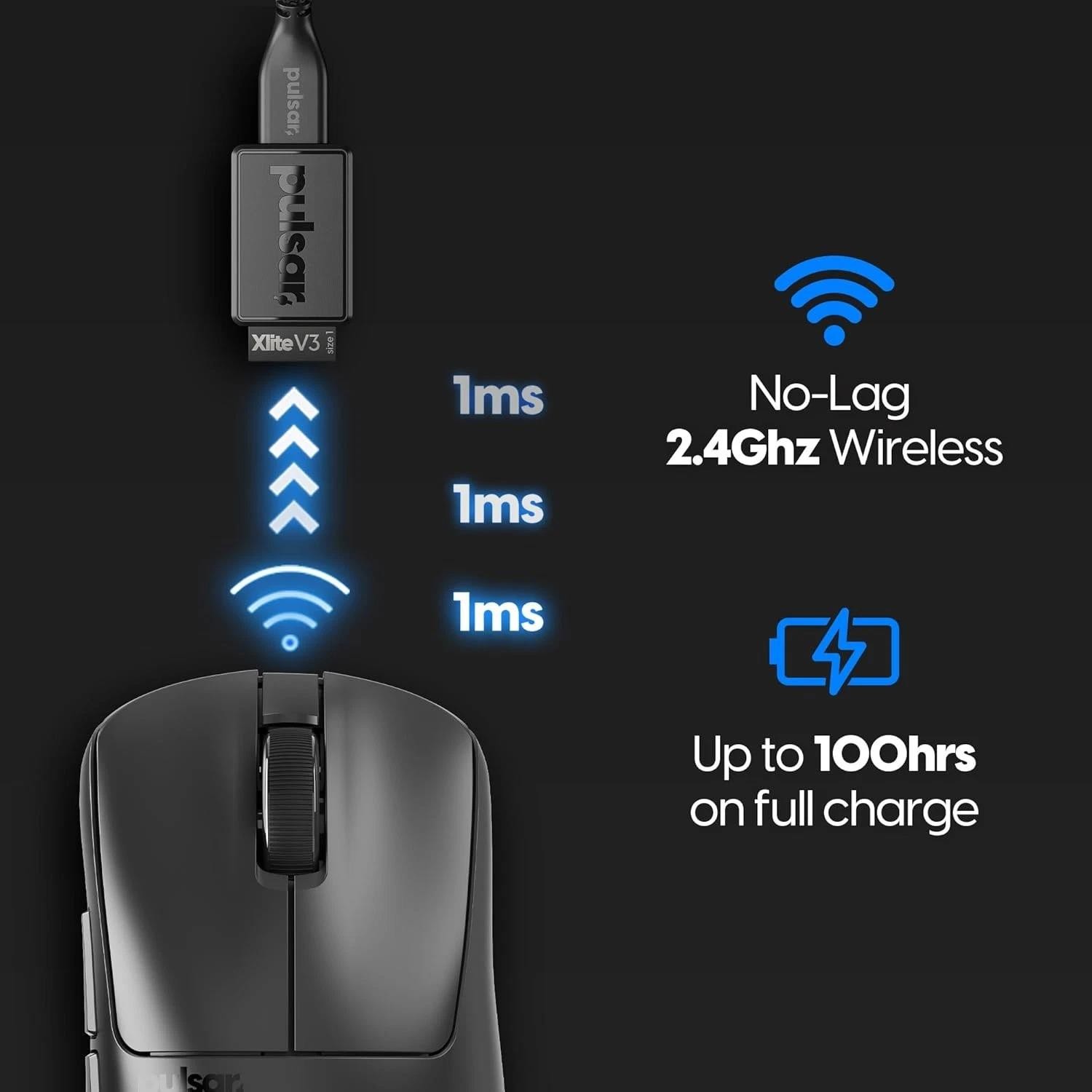 Pulsar Xlite Wireless Gaming Mouse - White
