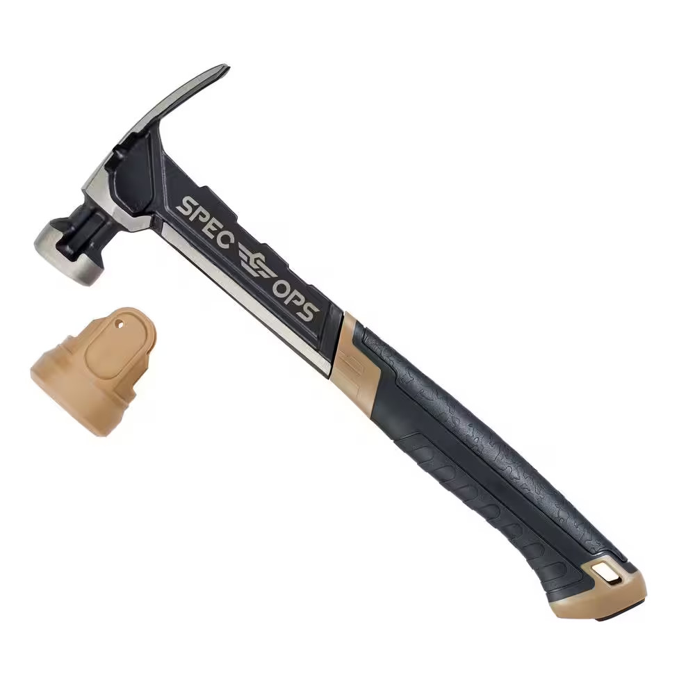 Steel Hammer, 16 Oz., Rip Claw, Smooth Face, Shock-Absorbing Grip