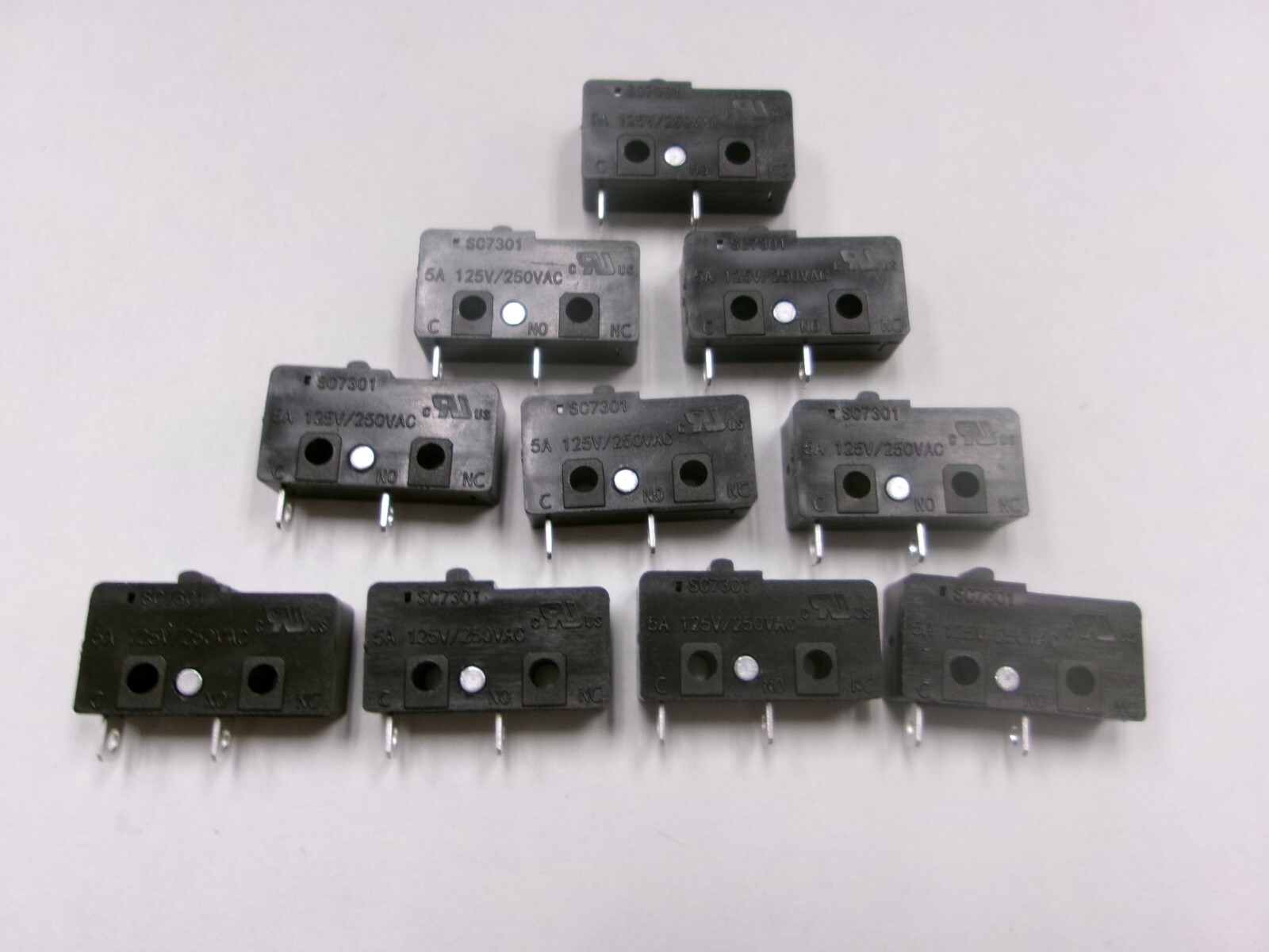 10 BAOKEZHEN SC7301 2 PIN NORMALLY OPEN MICROSWITCHES 5A 120V/250VAC CALLIE-67
