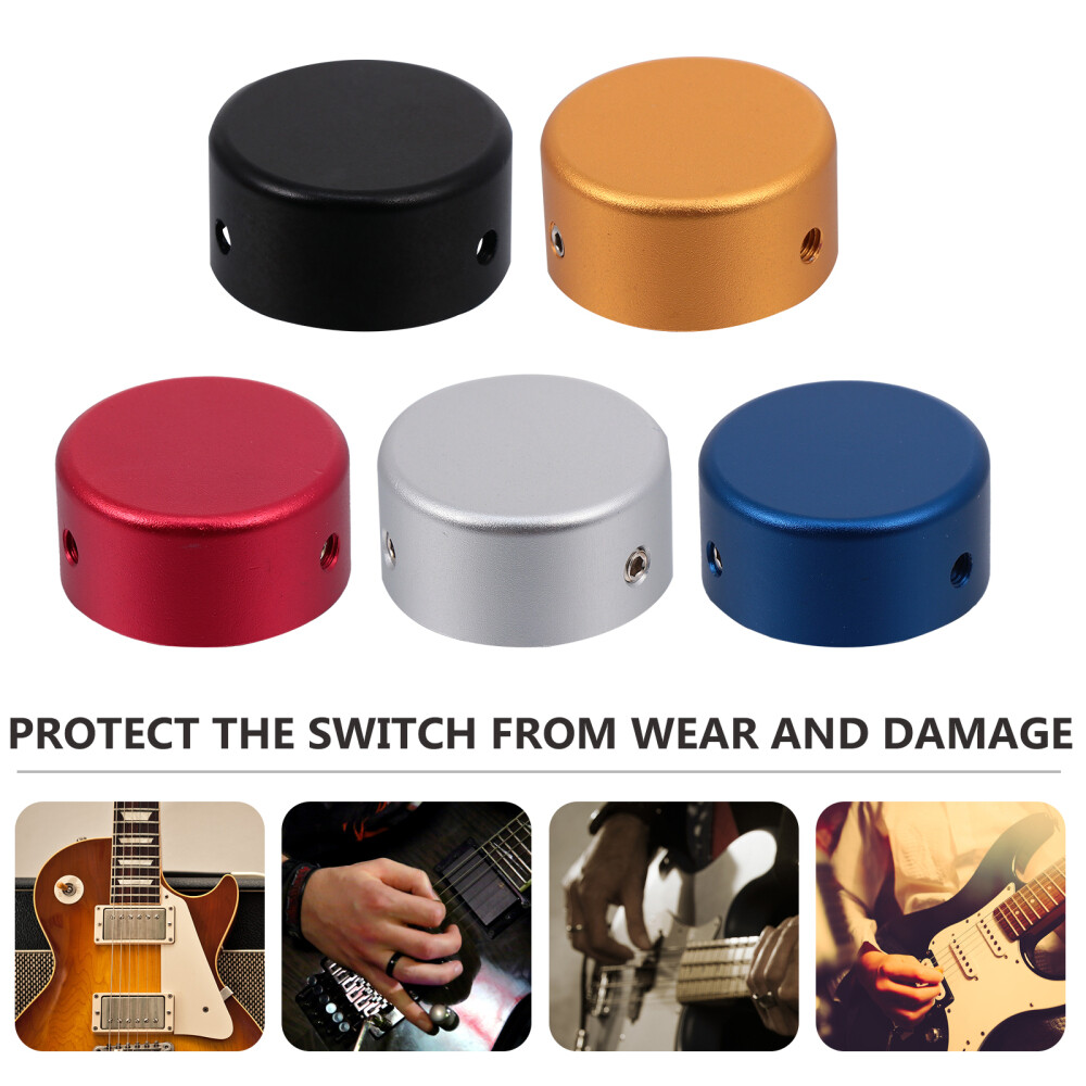 5 Sets for Guitar Effect Pedal Footswitch Topper Metal Button Board Buttons