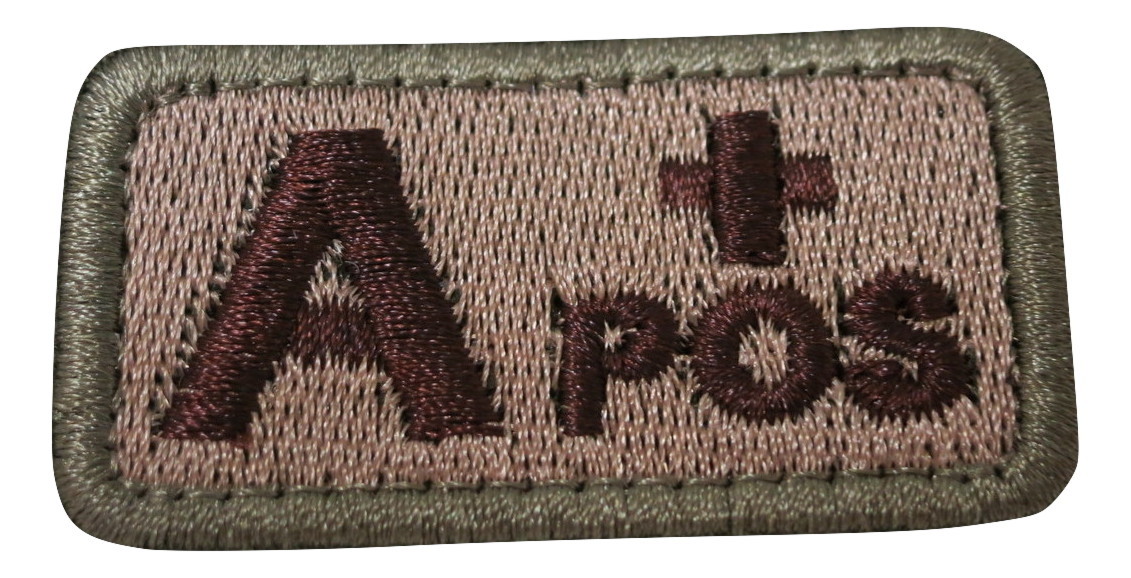 Blood Type Embroidered Hook & Loop Tactical Morale Military Patch