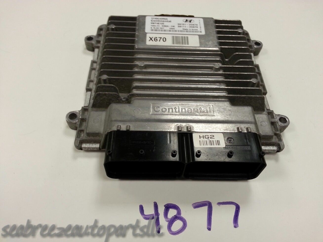 2011 11 HYUNDAI SONATA COMPUTER BRAIN ENGINE CONTROL ECU ECM MODULE 39111-2G670