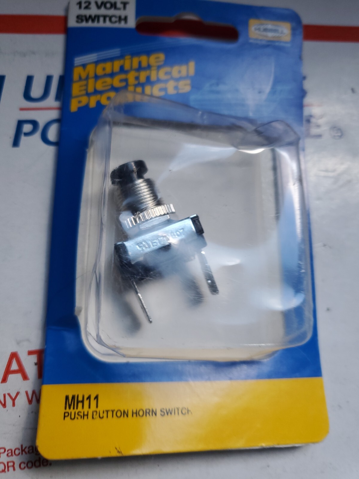 Hubbell Wiring Device-Kellems Mh11 Miniature Push Button Switch, Spst, Black, U2