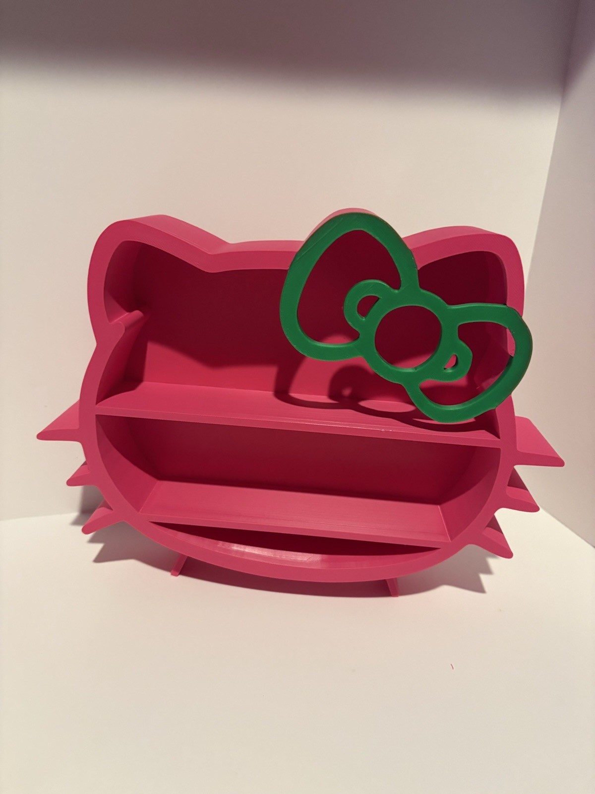 Hello Kitty Inspired Organizer Shelf – Cute Mini Display Stand with Bow