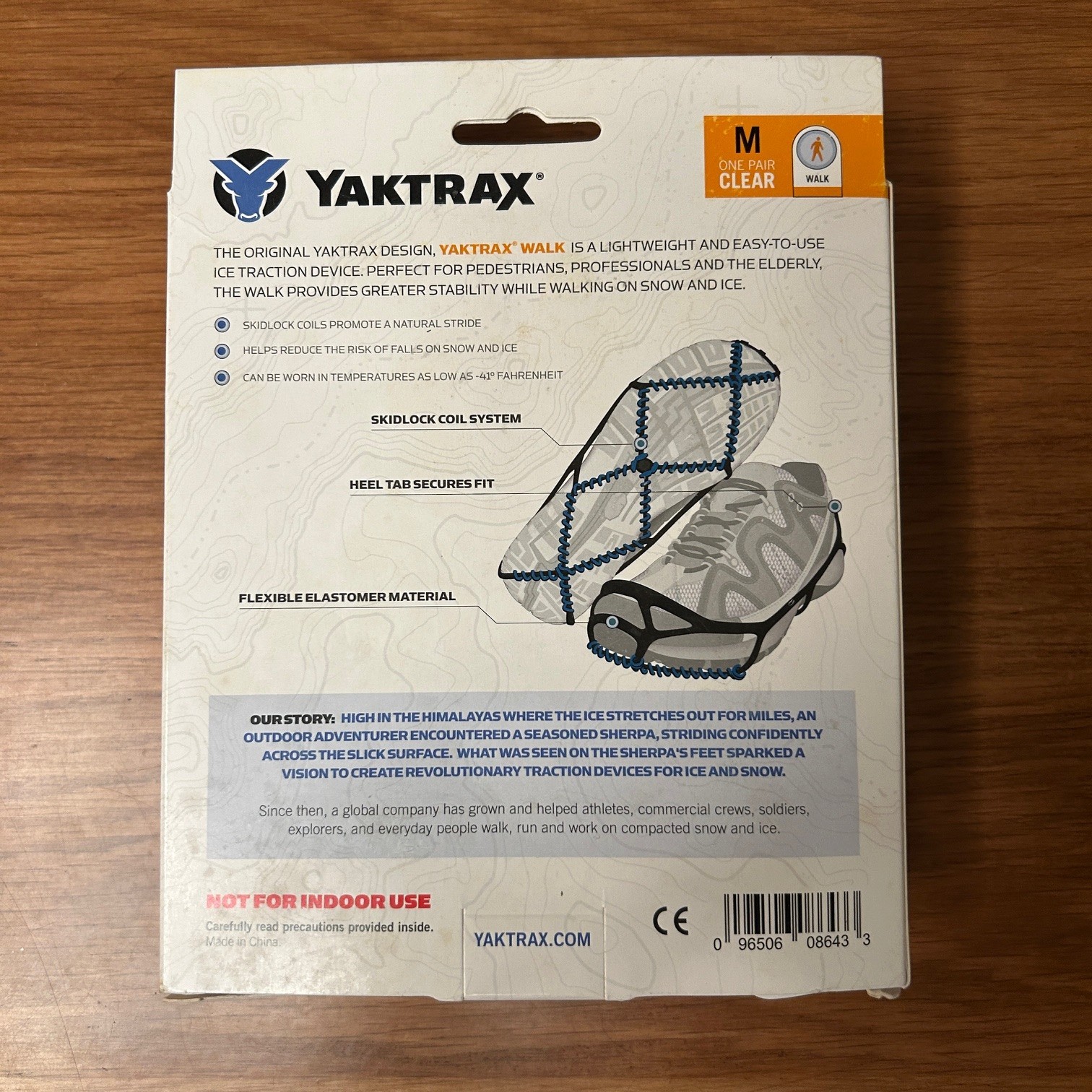 Yaktrax WALK Ice Cleats Unisex Size M