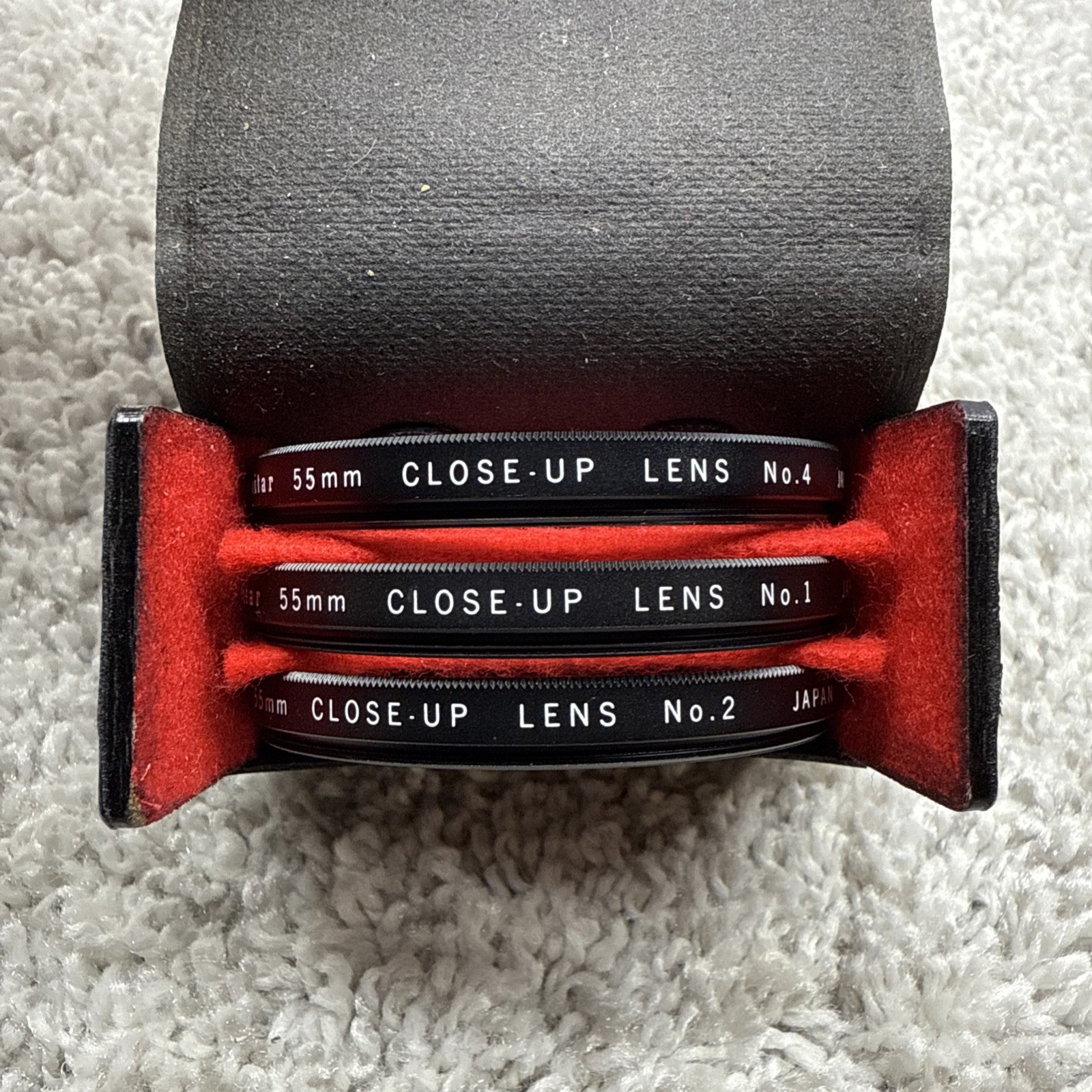 Vivitar 55mm Lens Close Up Lens Set # 1, 2, 4 Filter Kit