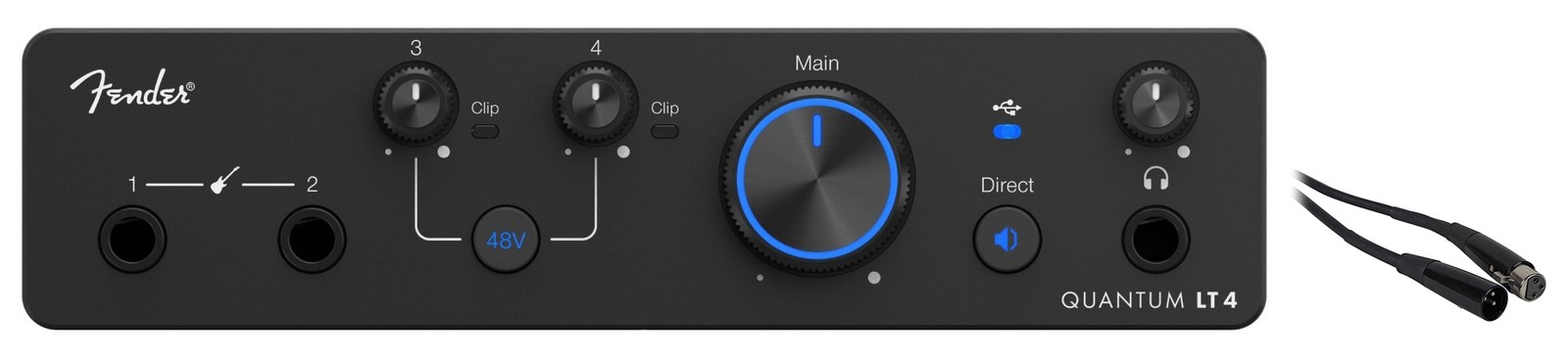 Fender Quantum LT 4 USB-C 4x2 Bus Powered Recording Interface+XLR Cable
