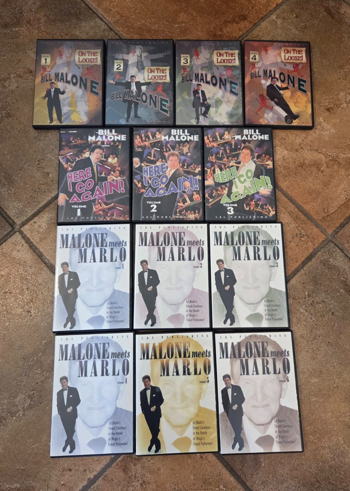 Huge Lot of Bill Malone 13 Dvd's Magic Mentalism Tricks