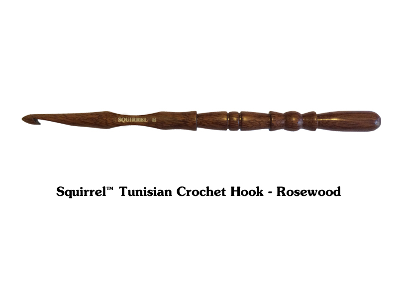 Squirrel 6.5" Long Premium Wooden Artistic Crochet Hook
