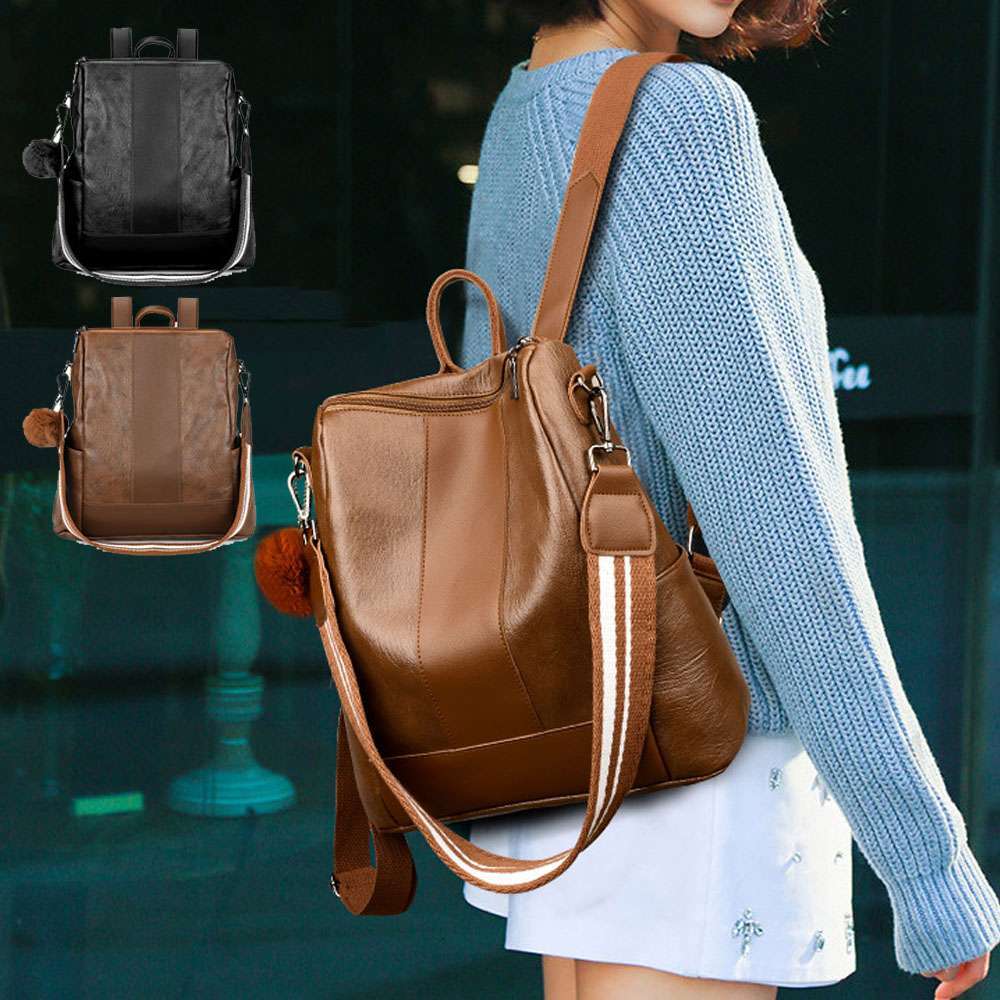Women Backpack PU Leather Anti-theft Fashion Travel Shoulder Bag School BookBag