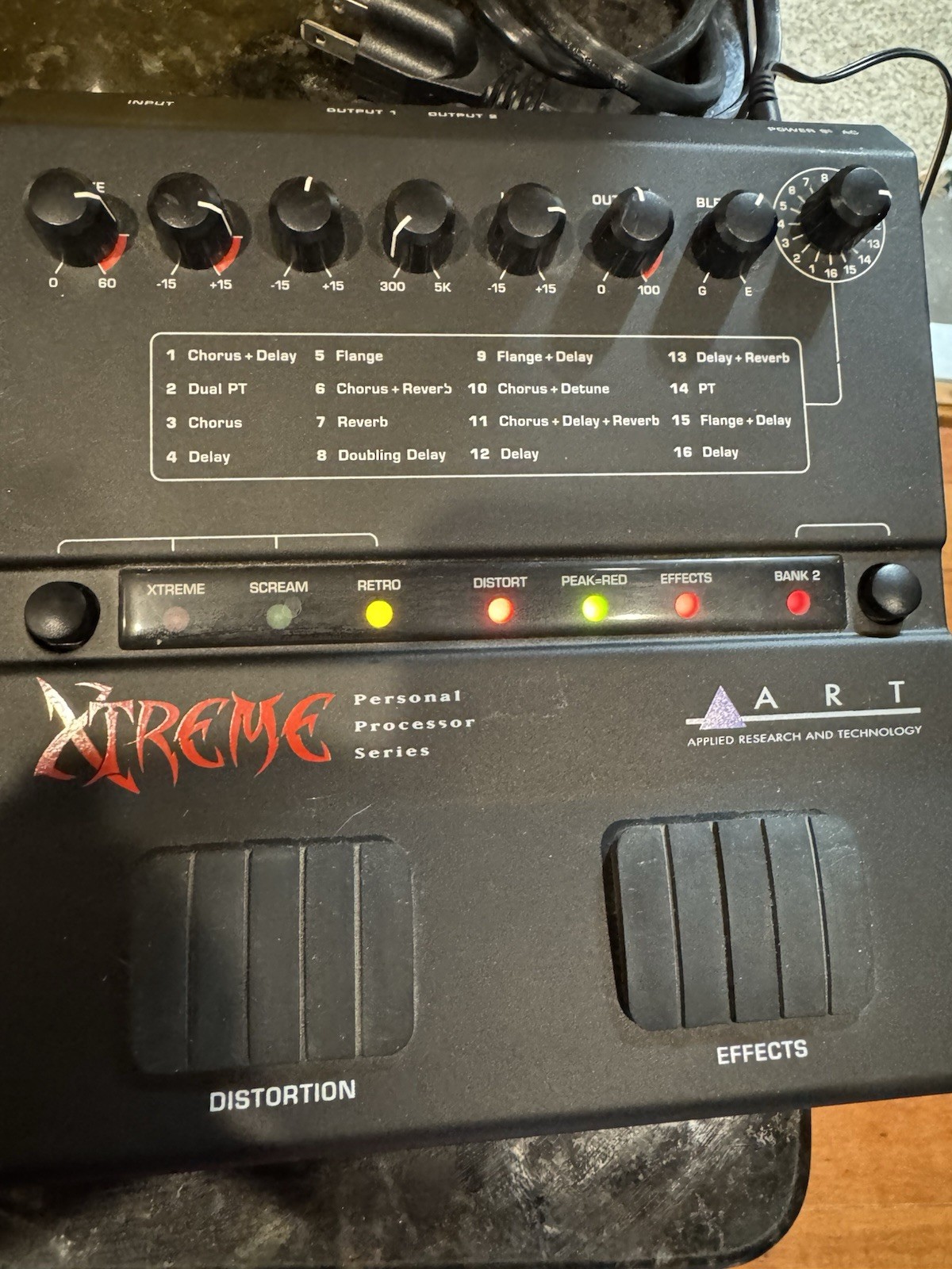 ART Xtreme Processor Distortion & Multi-Effects Guitar Pedal 80s Metal Hair Glam