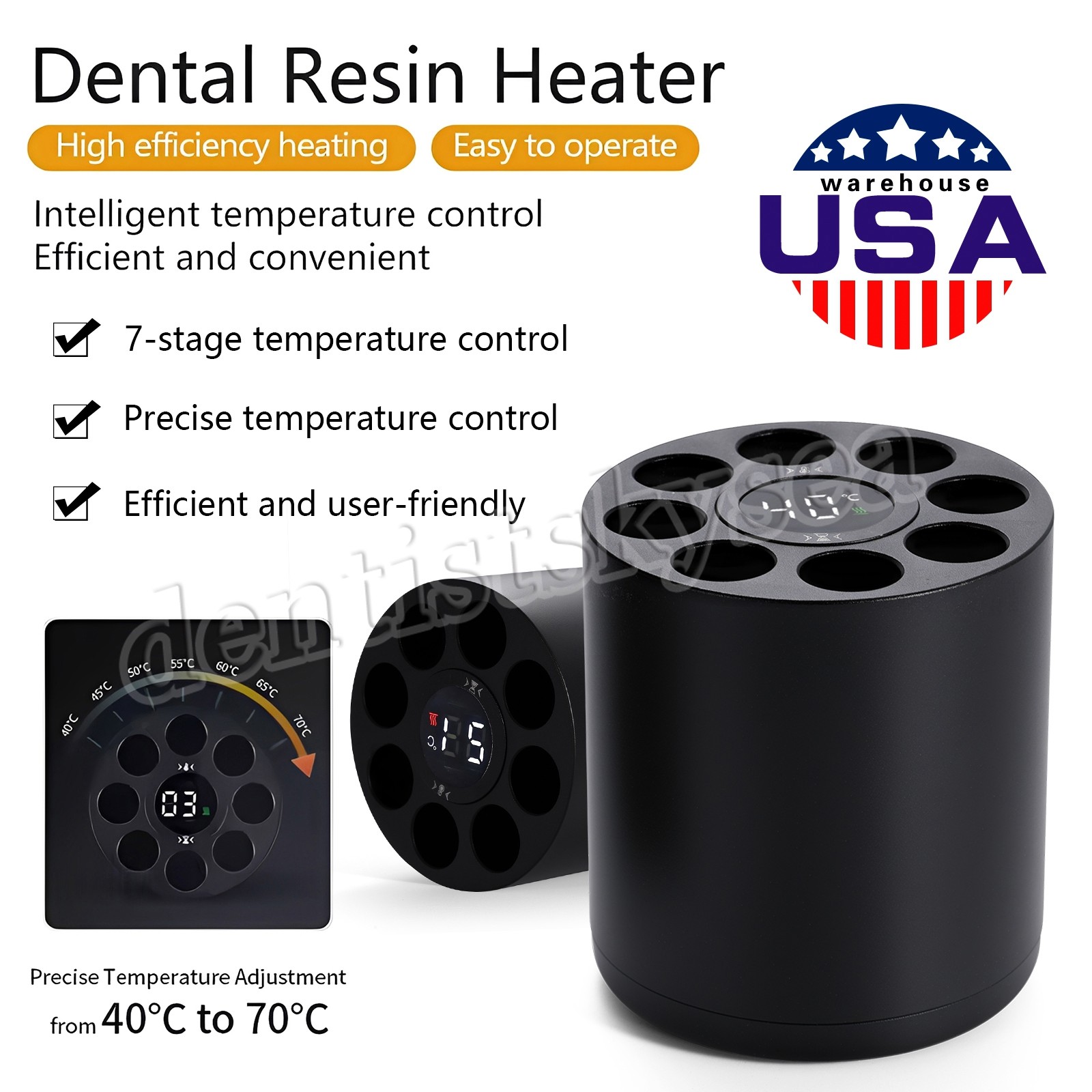 Dental Active Composite Resin Heater Digital Display AR Heater 40-70℃ US STOCK